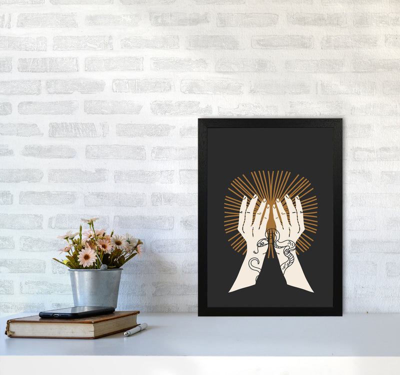 Hand Drawn Spiritual Art Print by Jason Stanley A3 White Frame