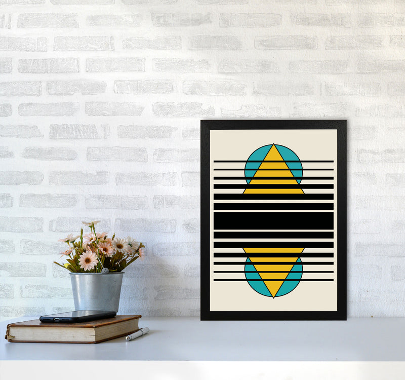Geometric Suns. IIII Art Print by Jason Stanley A3 White Frame