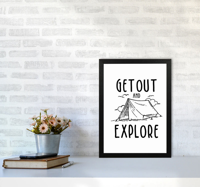 Get Out And Explore Art Print by Jason Stanley A3 White Frame
