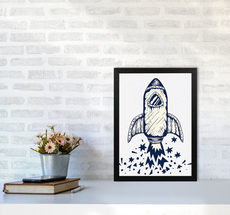 5-4-3-2-1-Blastoff Art Print by Jason Stanley A3 White Frame