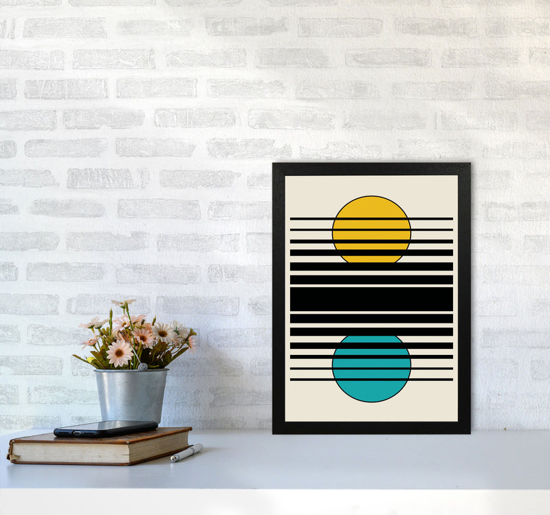 Geometric Suns III Art Print by Jason Stanley A3 White Frame
