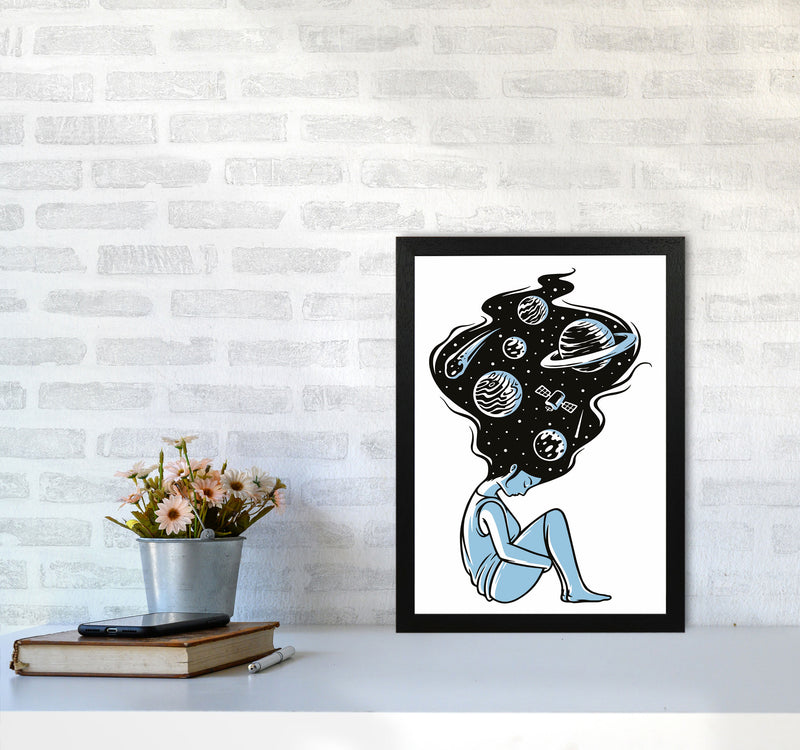 Head In The Clouds Art Print by Jason Stanley A3 White Frame