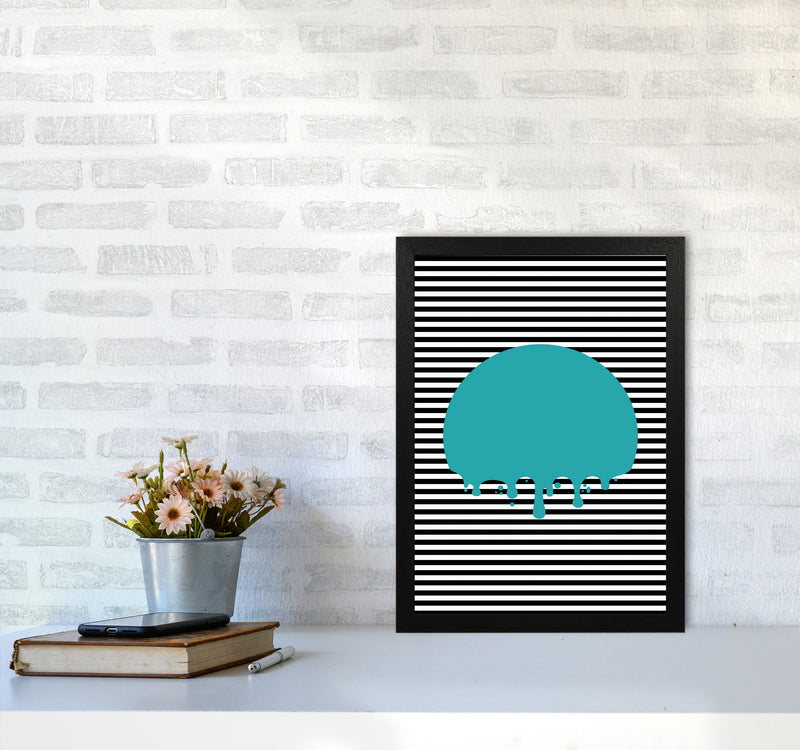 The Melting Moon Art Print by Jason Stanley A3 White Frame