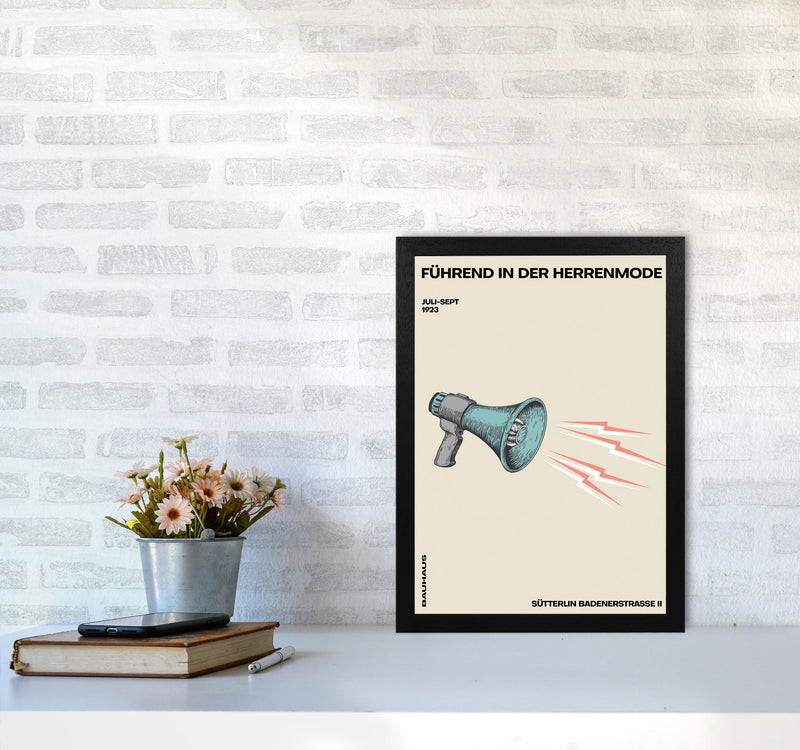 Bauhaus Megaphone Art Print by Jason Stanley A3 White Frame