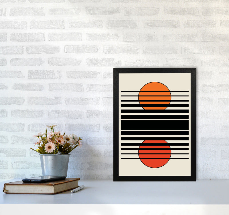 Geometric Suns II Art Print by Jason Stanley A3 White Frame