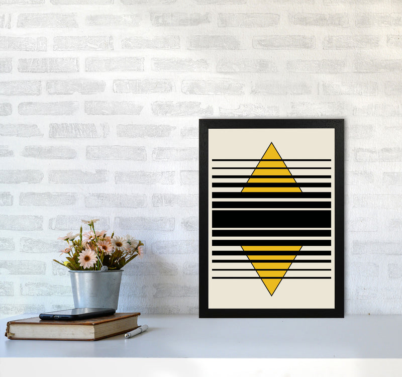 Geometric Pyramid Art Print by Jason Stanley A3 White Frame