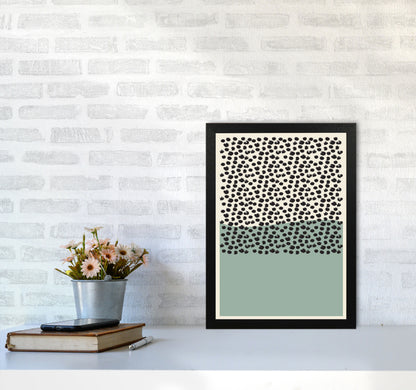 Green Midcentury Art Print by Jason Stanley A3 White Frame