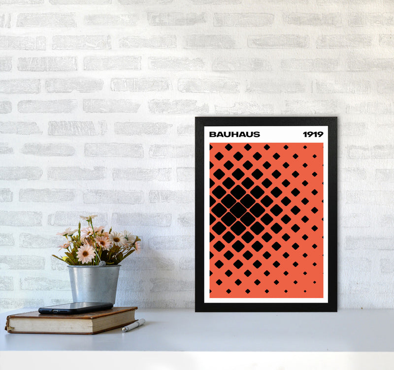 Bauhaus 1919 Red Art Print by Jason Stanley A3 White Frame