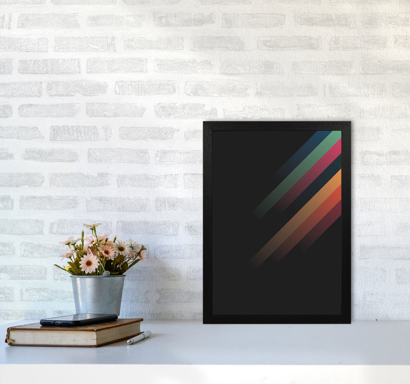 Faded Stripes 2 Art Print by Jason Stanley A3 White Frame