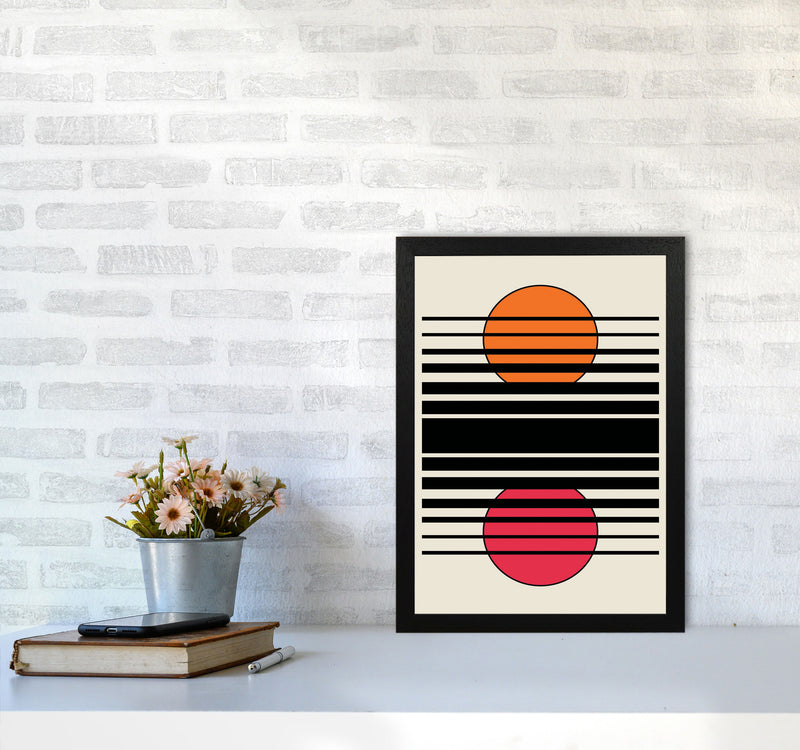 Geometric Suns Art Print by Jason Stanley A3 White Frame