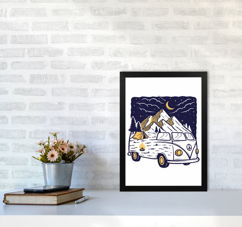 Camping Is Fun Art Print by Jason Stanley A3 White Frame
