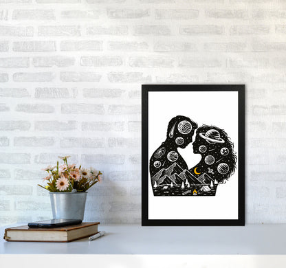 Galactic Love Art Print by Jason Stanley A3 White Frame