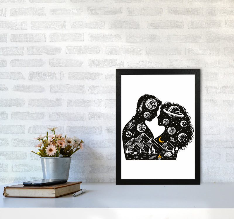 Galactic Love Art Print by Jason Stanley A3 White Frame