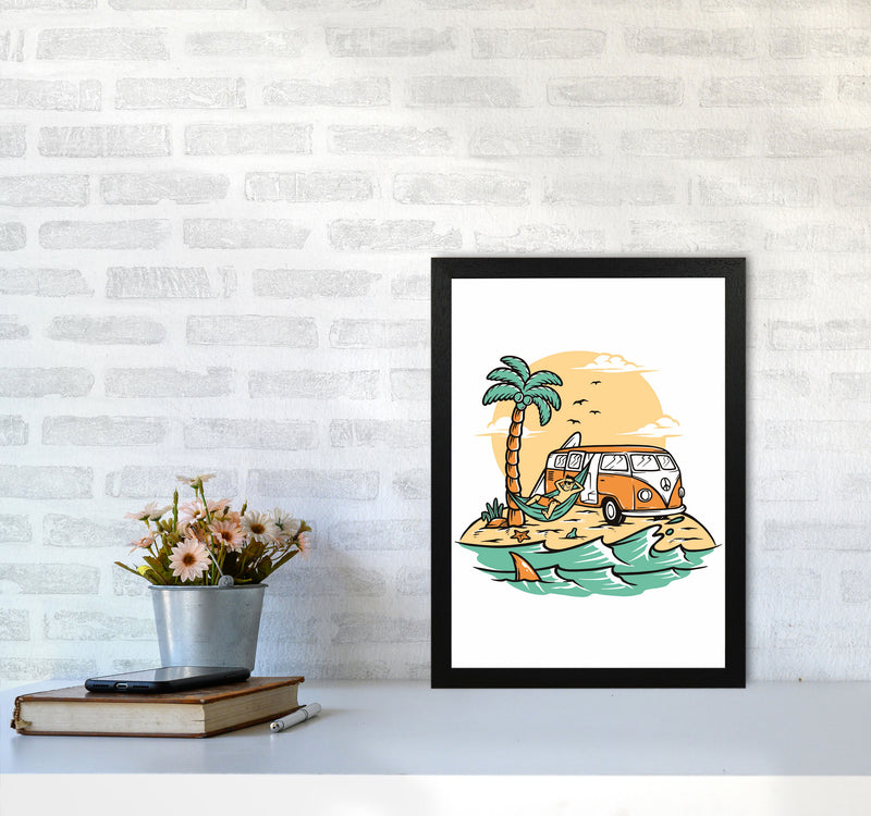 The Good Life Art Print by Jason Stanley A3 White Frame