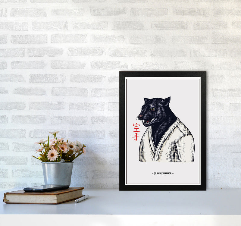 Black Panther Art Print by Jason Stanley A3 White Frame