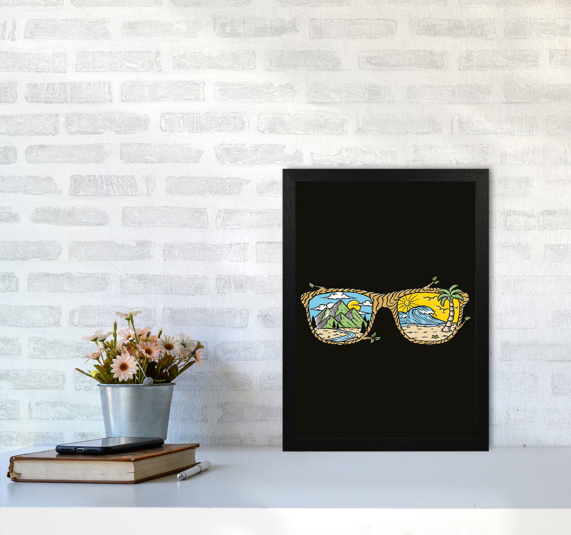 Sunny Daze Art Print by Jason Stanley A3 White Frame
