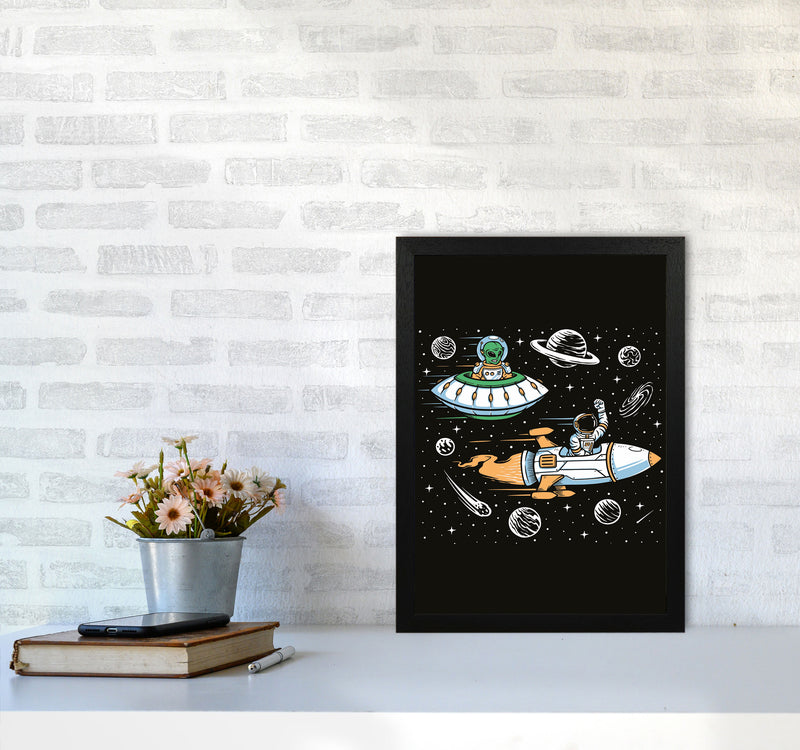 Space Rage Art Print by Jason Stanley A3 White Frame