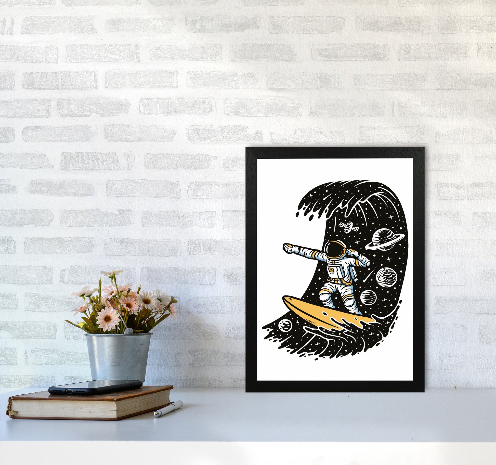 Surf's Up Art Print by Jason Stanley A3 White Frame