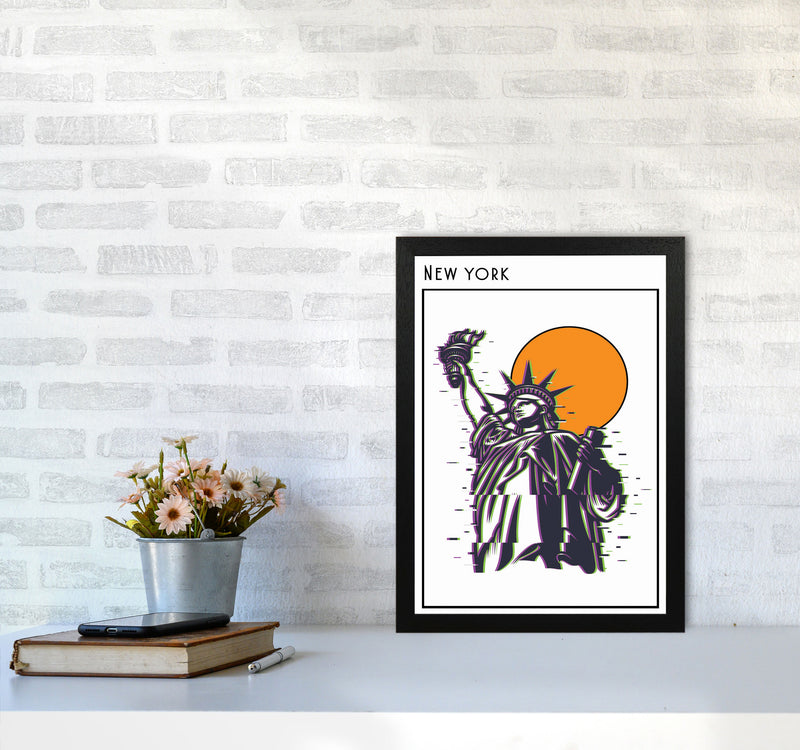 New York Art Print by Jason Stanley A3 White Frame