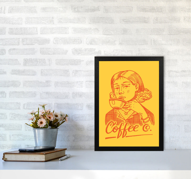 Coffee Art Print by Jason Stanley A3 White Frame