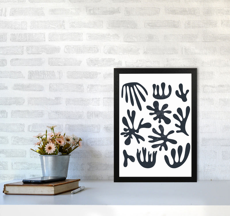 Minimal Abstract Algae I Art Print by Jason Stanley A3 White Frame