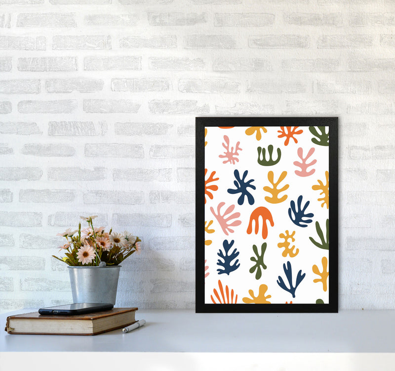 Minimal Abstract Algae IIII Art Print by Jason Stanley A3 White Frame