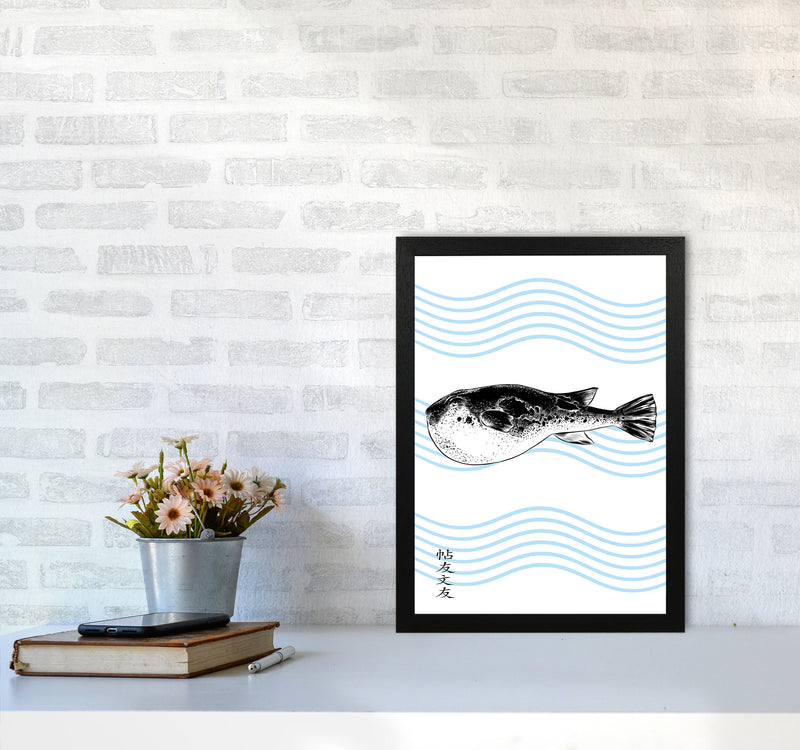 Fugu Art Print by Jason Stanley A3 White Frame