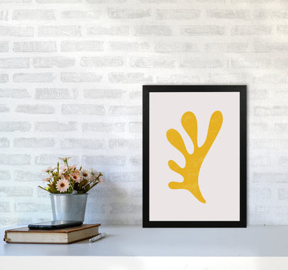 Abstract Yellow Algae Art Print by Jason Stanley A3 White Frame