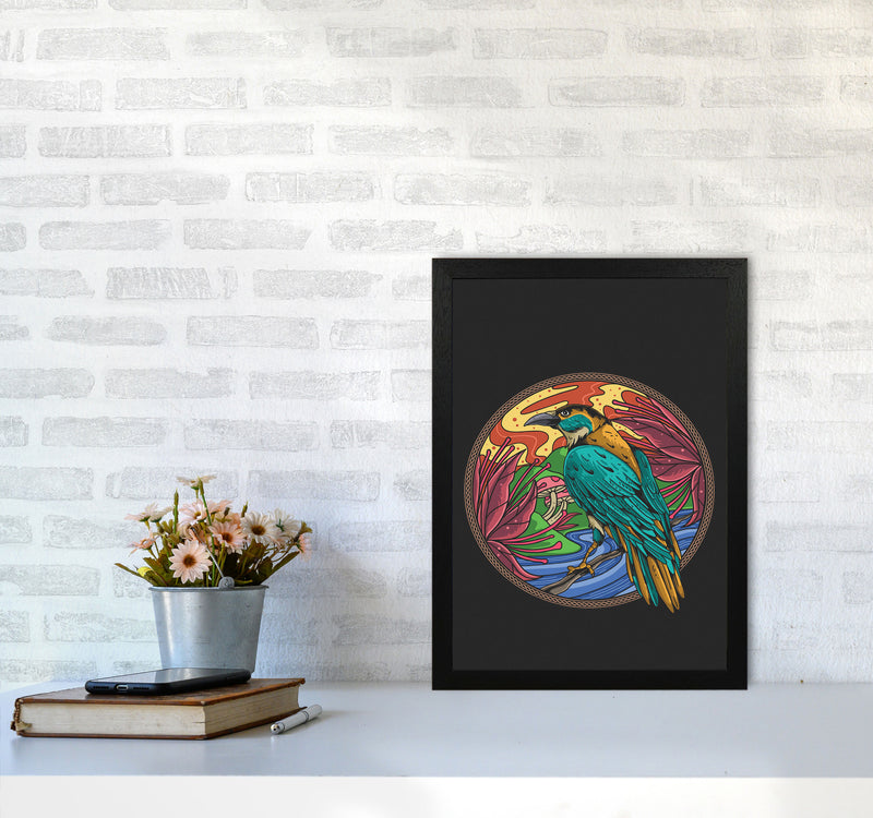 The Wise Crow Art Print by Jason Stanley A3 White Frame
