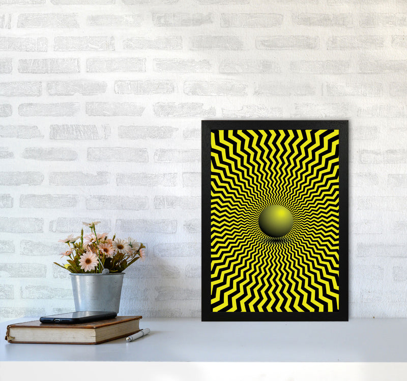 Optical Illusion Art Print by Jason Stanley A3 White Frame