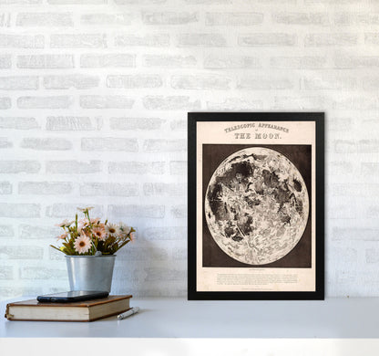 Telescopic Appearance Of The Moon Art Print by Jason Stanley A3 White Frame