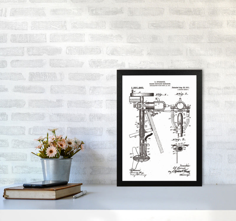 Outboard Boat Propeller Patent Art Print by Jason Stanley A3 White Frame