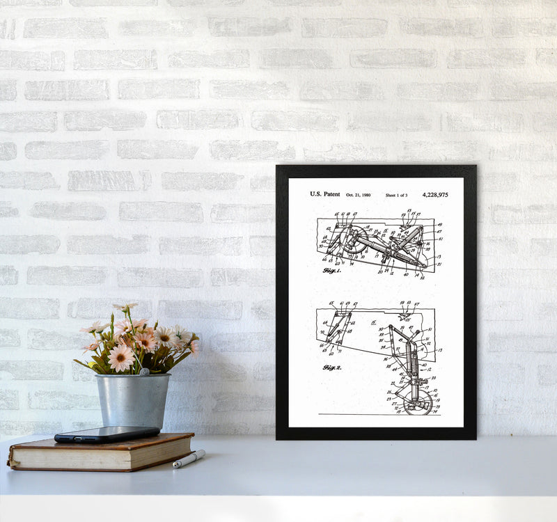 Airplane Landing Gear Patent Art Print by Jason Stanley A3 White Frame