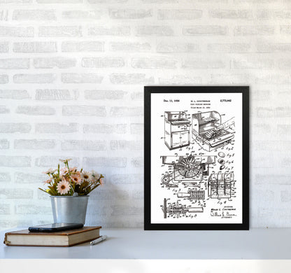 Taco Cooking Machine Patent Art Print by Jason Stanley A3 White Frame