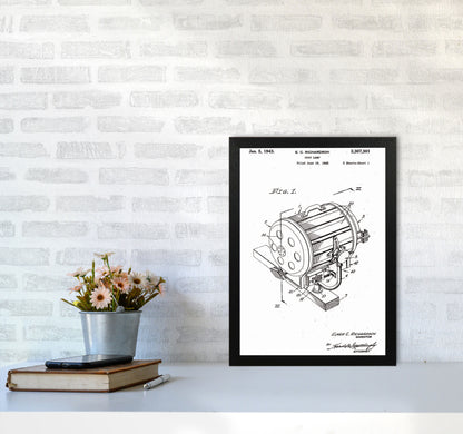 Cinema Spot Light Patent Art Print by Jason Stanley A3 White Frame