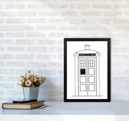 Police Call Box Patent Art Print by Jason Stanley A3 White Frame