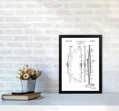 Archery Bow Patent Art Print by Jason Stanley A3 White Frame
