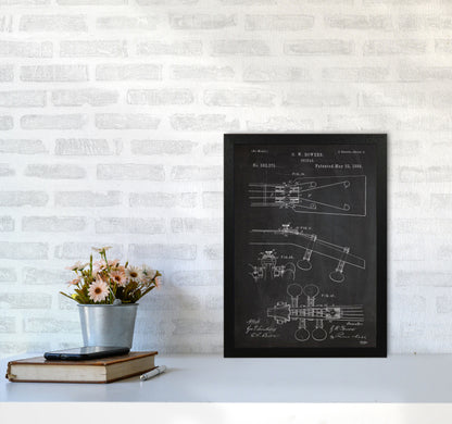 Guitar Neck Patent Art Print by Jason Stanley A3 White Frame