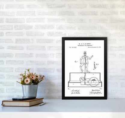 Toy Dancer Patent Art Print by Jason Stanley A3 White Frame