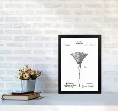 Dust Brush Patent Art Print by Jason Stanley A3 White Frame