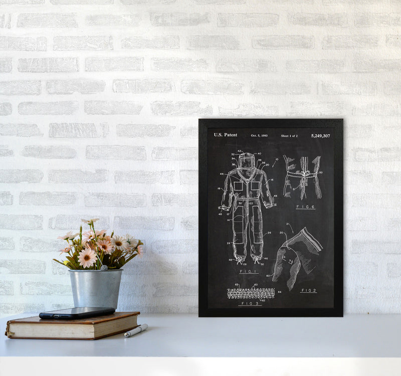 Bee Suit Patent Art Print by Jason Stanley A3 White Frame