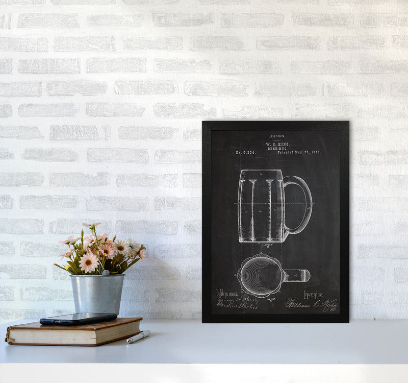 Beer Mug Patent Art Print by Jason Stanley A3 White Frame