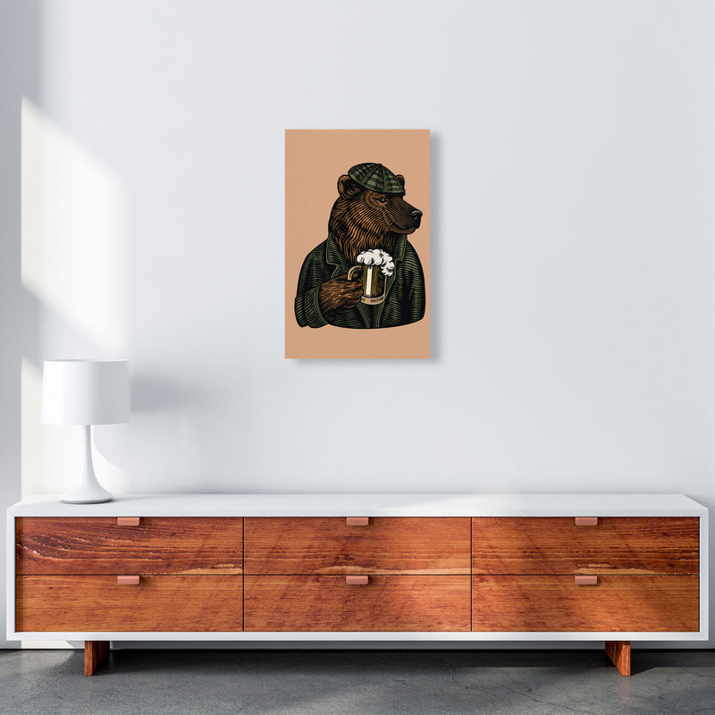 Frosty The Bear With A Frosty Beer Art Print by Jason Stanley A3 Canvas