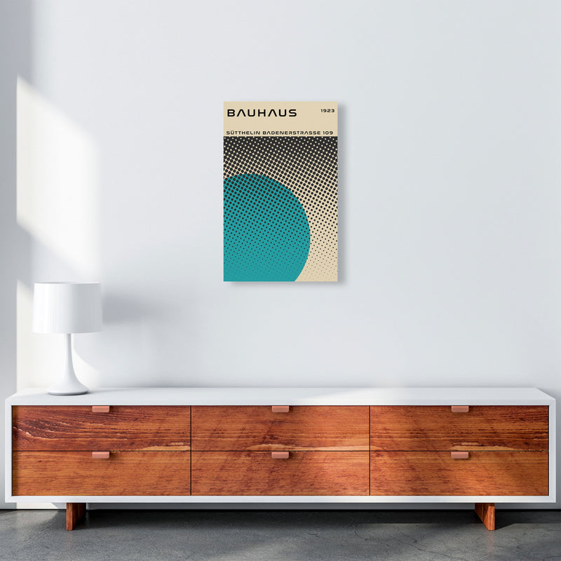 Bauhaus Geometric Teal Vibe II Art Print by Jason Stanley A3 Canvas