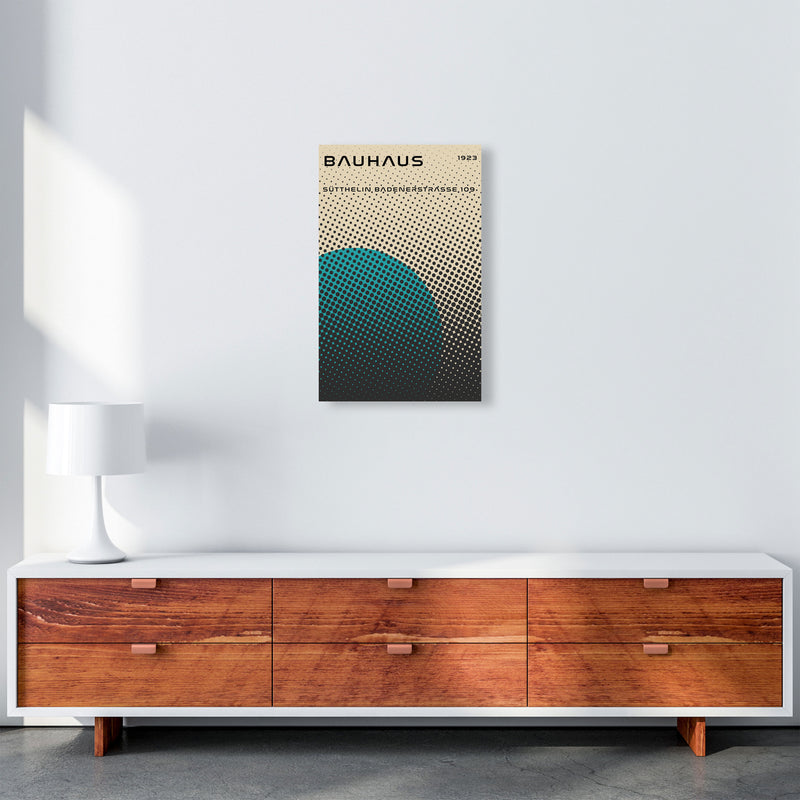 Bauhaus Geometric Teal Vibe Art Print by Jason Stanley A3 Canvas