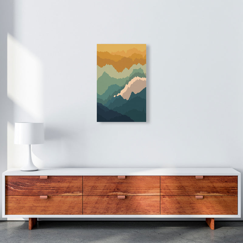 Japanese Mountain Topography Art Print by Jason Stanley A3 Canvas