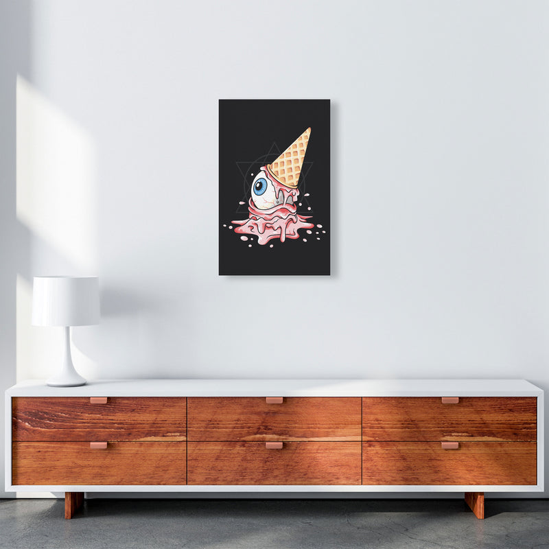 Strawberry Eyeball Icecream Art Print by Jason Stanley A3 Canvas