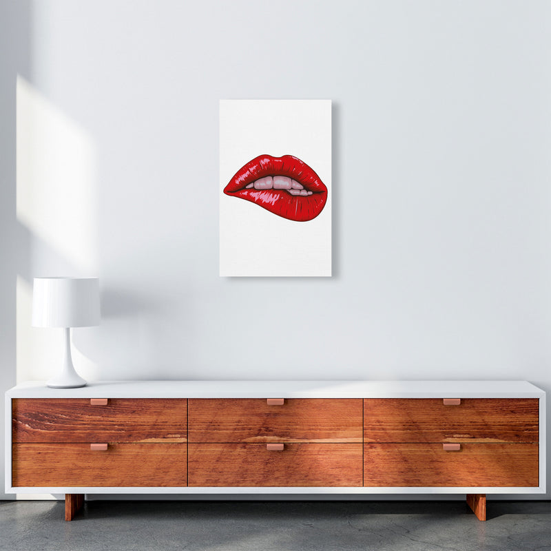 When She Bites Her Lip Art Print by Jason Stanley A3 Canvas