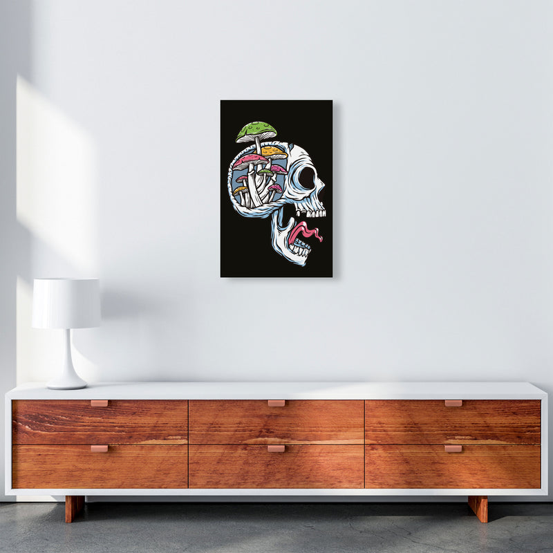 Head Full Of Mushrooms Art Print by Jason Stanley A3 Canvas