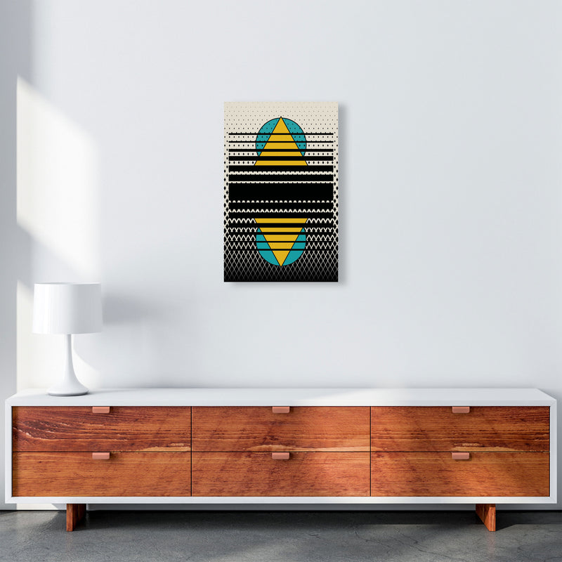 Geometric Suns Pattern Art Print by Jason Stanley A3 Canvas